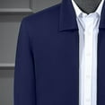 thumbnail image 6 of Men Coat Solid Color Turn-down Collar Loose Casual Spring Jacket for Daily Wear, 6 of 7