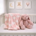 thumbnail image 5 of Parent's Choice Pink & White Hearts Baby Blanket and Plush Bunny Set for Toddlers, 5 of 10