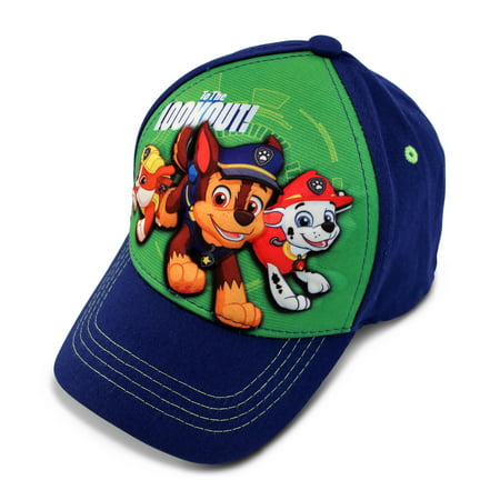 Nickelodeon Toddler Boys Paw Patrol 3D Pop Cap Featuring Chase, Rubble, and Marshal, Blue, Age 2-4