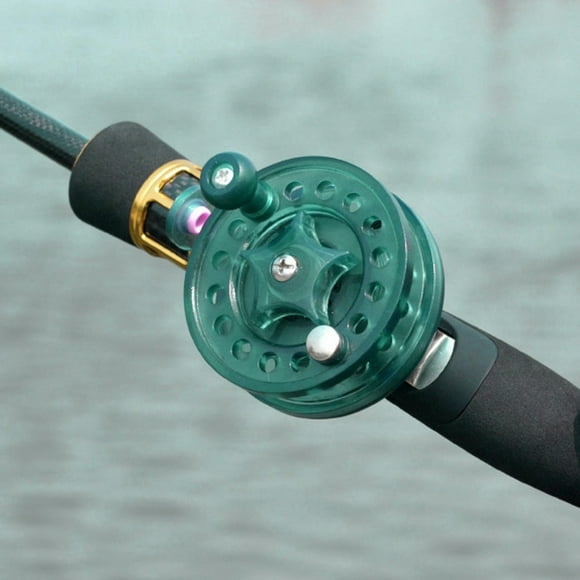 Elegant Aluminum Fishing Reel for Fly Fishing Transparent 60mm Diameter White/Black Finish Durable Construction for Freshwater and Saltwater Angling