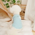 thumbnail image 6 of Adorable Dog Winter Coat with Traction Rope, 2-leg Button Closing Comfortable Thickened Pet Cotton Clothes for Small Dogs Puppy, 6 of 7