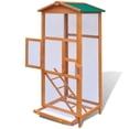 thumbnail image 2 of vidaXL Outdoor Large Bird Cage Small Animal House 2 Doors Wood, 2 of 6