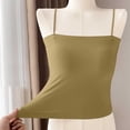 thumbnail image 6 of Lightweight Camisole Linen Women's Spaghetti Strap Crop Cami Top, Square Neck Slim Fits Basic Tanks, Summer Lightweight Comfy Camisole Yellow L, 6 of 8