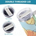 thumbnail image 5 of Cartoon Croissants 40 oz Tumbler with Handle Insulated&nbsp;Travel Mug&nbsp;Lid Straw Leak Proof Steel Vacuum Water Bottles Glasses Fits in Car Cup Holder, 5 of 7