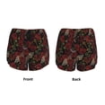 thumbnail image 5 of Lsque Fishbone Rose Printed Women's Running Shorts with Liner Pockets,Elastic Quick Dry Workout Athletic Gym Yoga Shorts,Womens High Waist Shorts-, 5 of 9