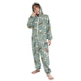 thumbnail image 5 of Birds Pattern One Piece Pajamas Soft Jumpsuit Cozy Sleep and Play Romper Zipper and Pockets 4T, 5 of 8
