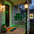 thumbnail image 4 of 12pcs St Patricks Day Shamrock Gift Pendant - Single-Sided Clover Hanging Decor, Irish Party Scene Layout Ornament, Lightweight Plastic Pendant for Door Wall Window Indoor St Paddys Day Accent, Green, 4 of 8