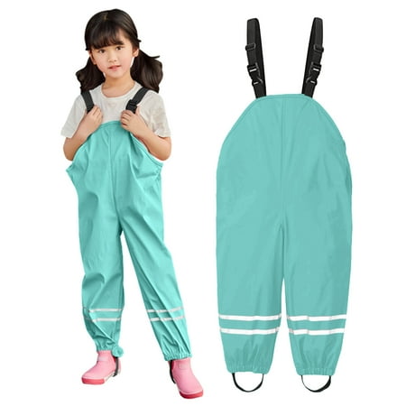 

Hunpta Toddler Kids Boys Girls Rain Dungarees Windproof Waterproof Mud Jumpsuit ClothesNylon Stylish and