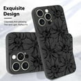 thumbnail image 3 of for iPhone 14 Pro Case, Silicone Black Floral Flowers Cute Pattern,  Compatible with MagSafe Sunflowers Camera Protection Phone Case, 3 of 6