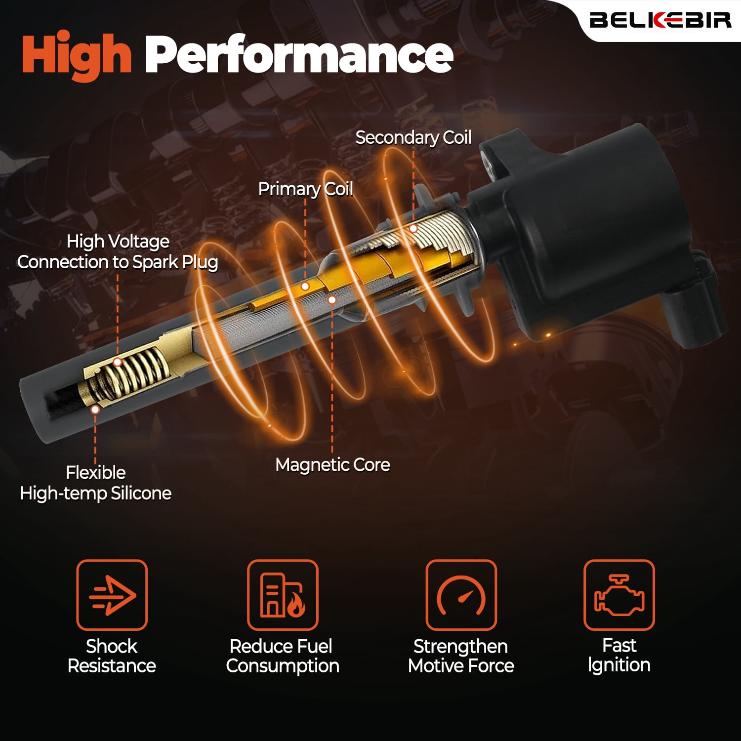 6PCS Ignition Coil Pack & Iridium Spark Plugs Compatible with 3.0L V6 2001-2008 Ford Escape 500 Five Hundred Freestyles Taurus Mazda Tribute Mercury Mariner Montego Sable Replace DG500 FD502 SP493