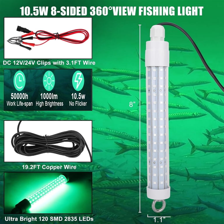 DXIMRX 12V LED Underwater Fishing Light, 1000 Lumens photo 8
