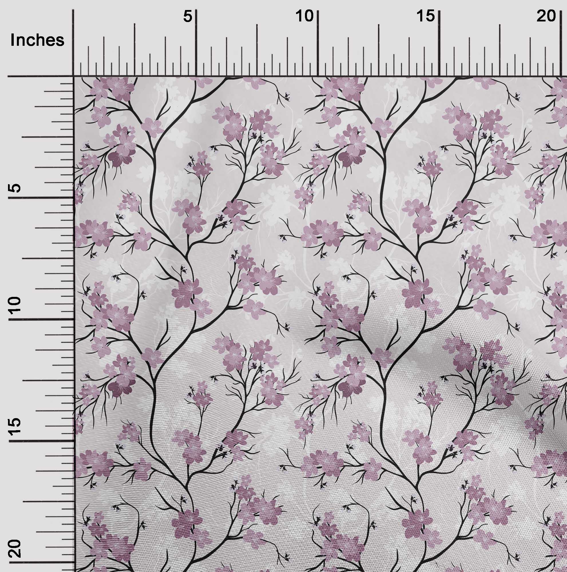 oneOone Cotton Cambric Lavender Fabric Floral Fabric For Sewing Printed Craft Fabric By The Yard 56 Inch Wide - image 2 of 5