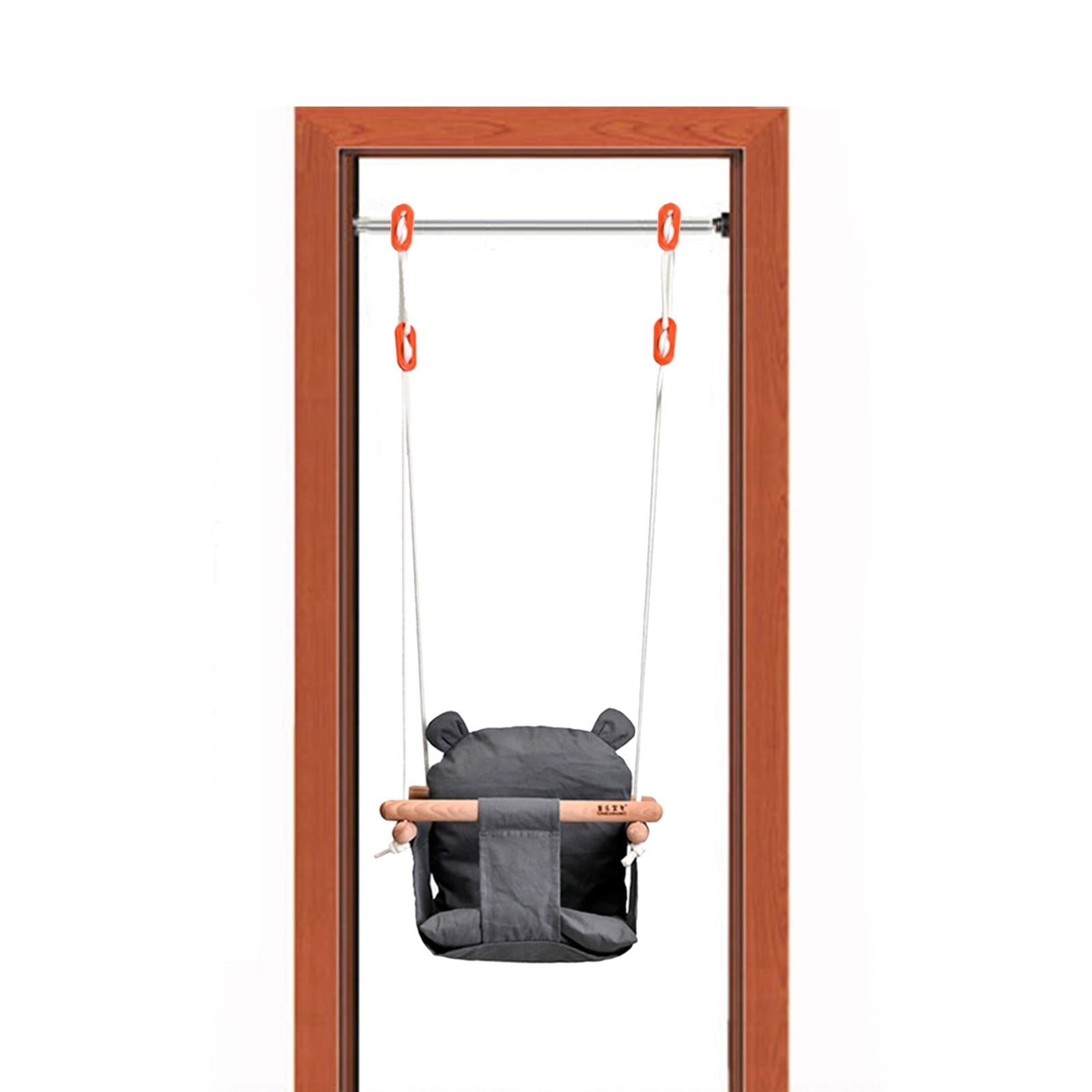 Canvas Baby Swing Seat High Back with Adjustable Chains Hanging Swing Seat Baby Swings for Indoor Playground Babies Toddlers
