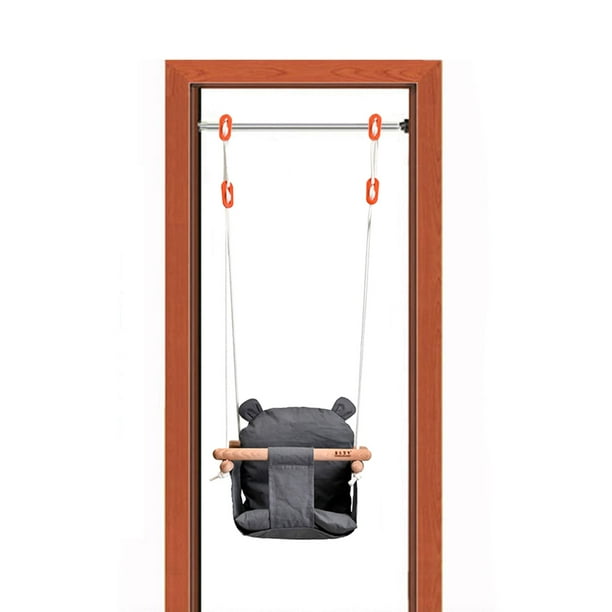 Shangren Canvas Swing Seat With Adjustable Chains Swing Chair Baby Swings Hanging Gray 28x26cm