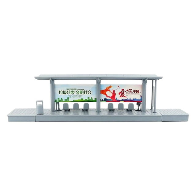 Kit de bloques de construcción de accesorios para juego de trenes, juguete de escena de vías de tren realistas para Plataforma