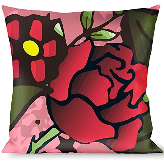 Buckle-Down Throw Pillow - Death Before Dishonor Pink