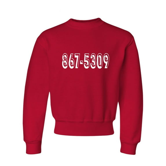 Youth 8675309 Funny Retro 80's Crewneck Sweatshirt