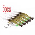 thumbnail image 3 of 5 uds simulación de pesca de camarones señuelos de gambas suaves noctilucentes cebos de anzuelo, 3 of 8