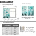 thumbnail image 4 of Farmhouse Daisy Kitchen Curtains Butterfly Floral Rustic Vintage Small Short Cafe Rod Pocket Window Curtains Retro Teal Wooden Country Bathroom Tier Window Treatment Drapes 26x36 Inch, 4 of 6