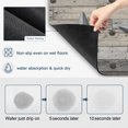 thumbnail image 6 of Silver Star Dish Drying Mats for Kitchen Counter, Vintage Wood Board Rustic Industrial Abstract Absorbent Coffee Bar Mat with Non-slip Rubber Backed Quick Drying Dish Rack Pad 16"x24", 6 of 9