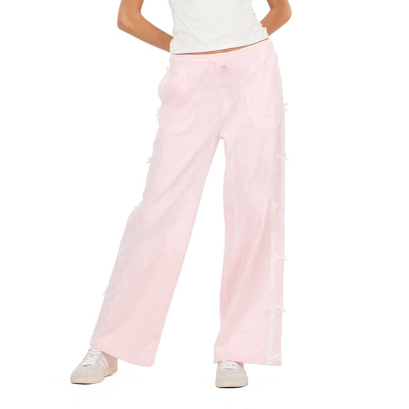 Forever 21 Women’s Wide Leg Jogger Pants with Patch Details, Relaxed Fit Casual Sweatpants for Everyday Comfort and Street Style, XS-XL