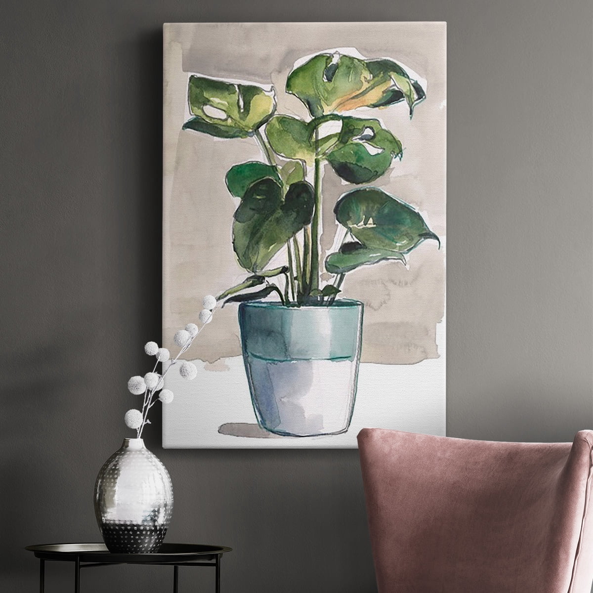 Potted Houseplant II Premium Gallery Wrapped Canvas - Ready to Hang