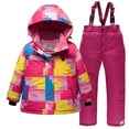 thumbnail image 2 of Hicidod Kids Heated Snowsuit Hooded Fashion Prined Ski Jacket And Pant Set Winter Warm Toddler Waterproof Outdoor Heating Ski Suit, 2 of 9