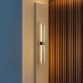 thumbnail image 3 of JONATHAN Y Vara 49.5" Modern Minimalist Indoor/Outdoor Metal 350-Degree Rotate Dimmable Integrated Linear LED Wall Sconce, Silver, 3 of 10