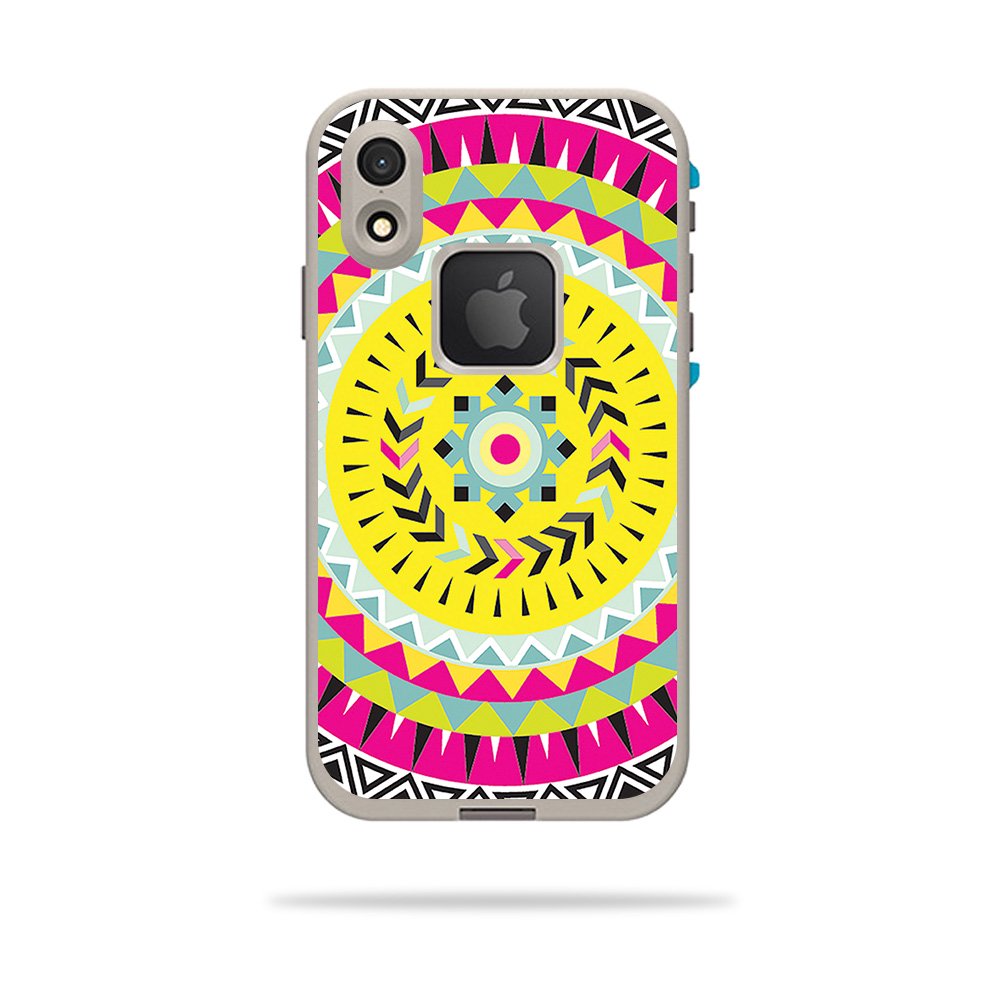 Skin Decal Wrap for LifeProof FRE iPhone XR Case sticker Pink Aztec