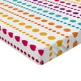 thumbnail image 2 of Ambesonne Colorful Fitted Sheet, Half Toned Polka Dots, Full Size, Multicolor, 2 of 3