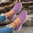 thumbnail image 5 of oqasdz Womens Casual Shoes Plus Size Slip On Close Toe Mesh Breathable Flat Bottom Walking Shoes Solid Color Comfort Trendy Versatile Outdoor Summer, 5 of 7