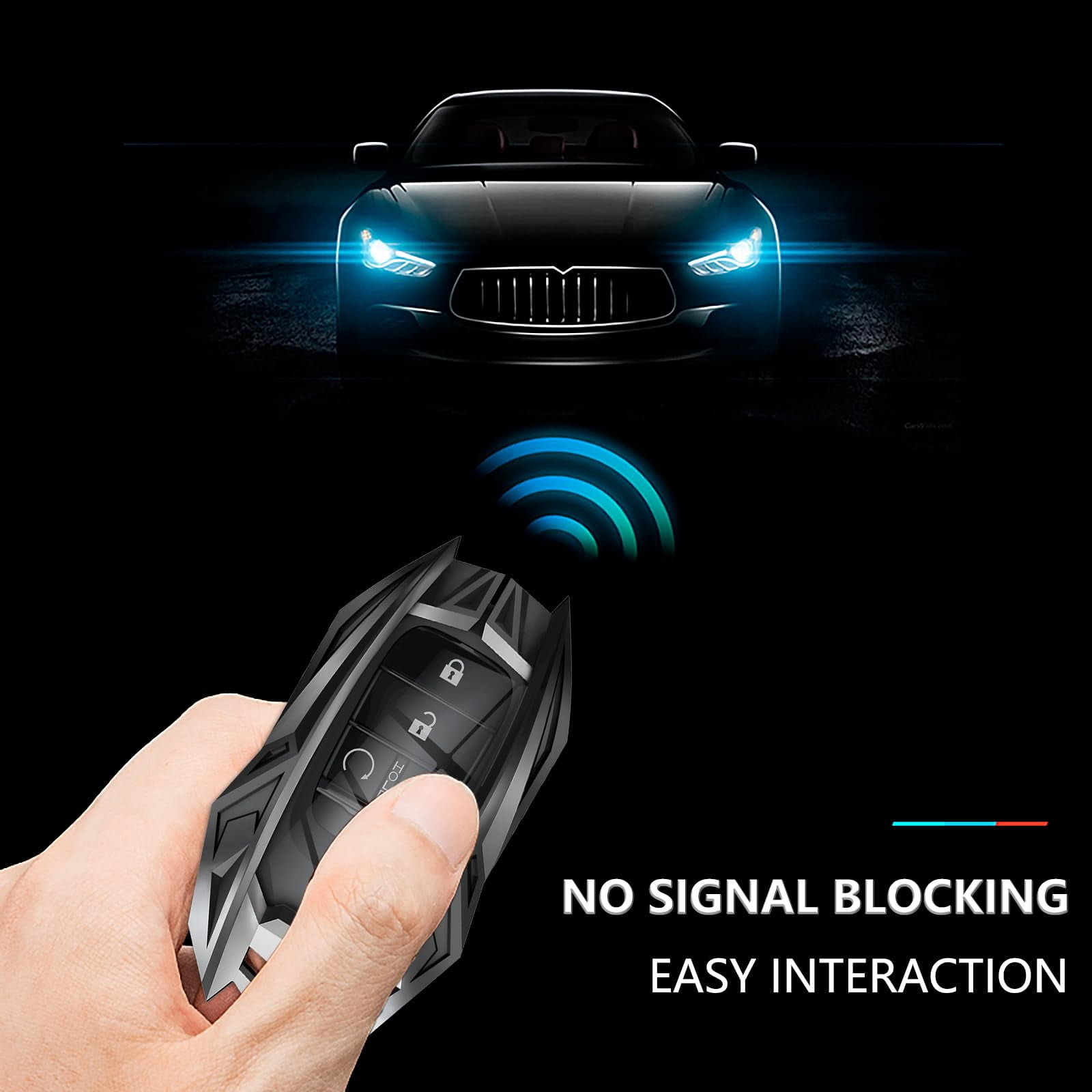 for Honda Key Fob Cover,Keychain,Zinc Alloy Protection Car Key Shell Case Compatible with Honda Holder Smart Remote Keyless Entry Keyshell Accessories