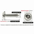 thumbnail image 2 of 304 stainless steel round head with pad nickel plated self tapping screw M2X5(100pcs), 2 of 4