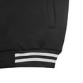 thumbnail image 5 of YDDIAN Men's All Wool Bomber Style Letterman Baseball Knit Rib Varsity Jacket Black 3XL, 5 of 6