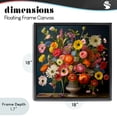 thumbnail image 4 of Stupell Industries Bohemian Harmonious Garden Bouquet Black Floating Frame Canvas Art, 18 x 18, by Lazar Studio, 4 of 8