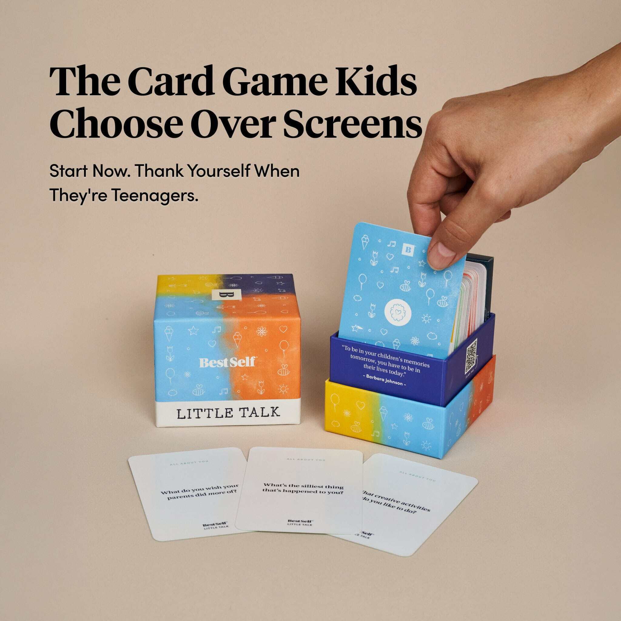 BestSelf Co. Little Talk Deck - Kids Conversation Starter Cards