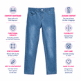 thumbnail image 6 of Real Love Girls’ Jeans – 2 Pack Stretch Denim Pull-On Skinny Fit Jeggings (7-16), size 12, Dark Flare/Light, 6 of 7
