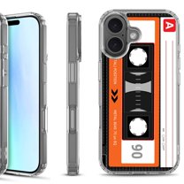 For iPhone 17 Shockproof Protective Phone Case, by OneToughShield - Cassette Orange