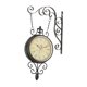 thumbnail image 3 of Reloj de pared de doble cara redondo decorativo con diseño de granja y pilas. Negro, 3 of 9