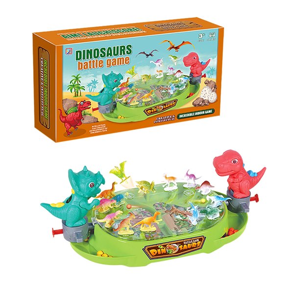 A Dinosaur Pinball Game Table Interactive Two Player Toys For Kids, Ejection Racing Brain Teaser Game Hand-Eye Coordination Trainer, Size 18.50X8.46X6.29 Inches, Weight 1.73 Lb