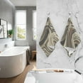 thumbnail image 2 of Ryvnso Brown Marble Cotton Hand Towels Sets Face Towel 2 PCs Bathroom Decorative, 2 of 7
