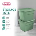 thumbnail image 3 of Sterilite 18 Gal Stackable Storage Tote with Handles, Crisp Green (24 Pack), 3 of 6