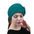 thumbnail image 2 of NYFASHION101 Stone Accent Hand Knitted Flower Winter Headband Headwrap - NAG15Y, Seagreen, 2 of 4