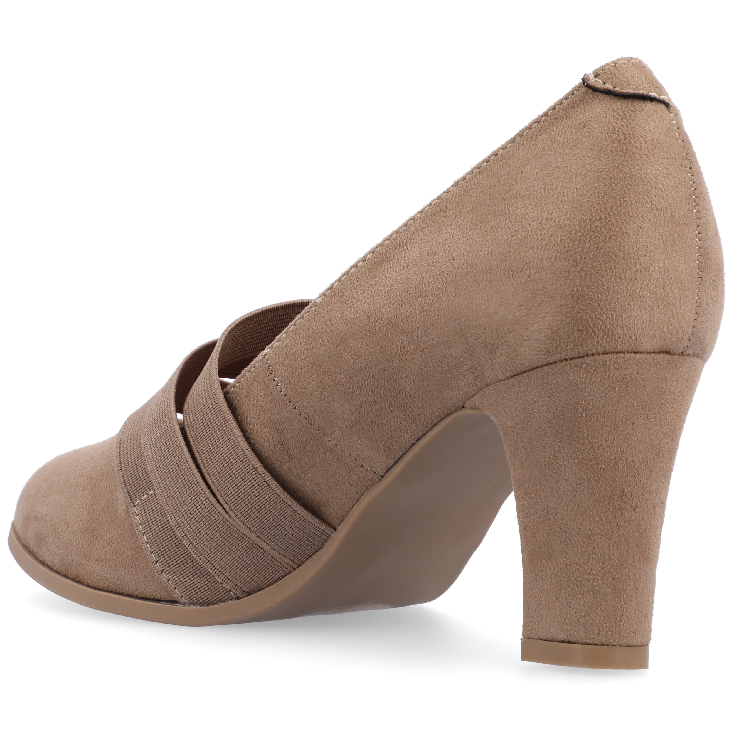 Journee Womens Loren Comfort Insole Round Toe Mid Block Heel Pumps, Widths Available