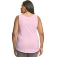 thumbnail image 3 of Hanes Just My Size Women’s Cotton Jersey Tank, Shirttail Hem (Plus ) Paleo Pink 3X, 3 of 3