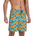 thumbnail image 2 of Logiee Hot Dog 5 Print Men's Pajama Shorts with Drawstring & Pockets,Sleep Shorts for Men,Sleepwear Bottoms,Elastic Waistband Loungewear-4X-Large, 2 of 6
