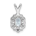 thumbnail image 4 of FB Jewels Sterling Silver Rhodium-plated Aquamarine & Diam. Pendant, 4 of 4