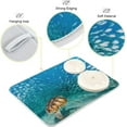 thumbnail image 3 of Sea Turtle Dish Drying Mat Ocean Fish for Kitchen Counter Decor 16x18 in, Sea Dish Draining Mat Bottle Rack Drainer Mats with Loop for Sink Kitchen Accessories, 3 of 6