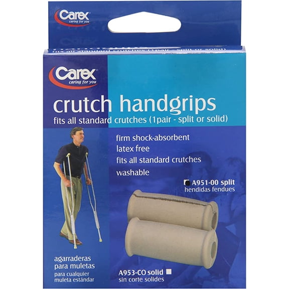 CRUTCH HNDGRPS GRAY 1.5" (Pack of 1)