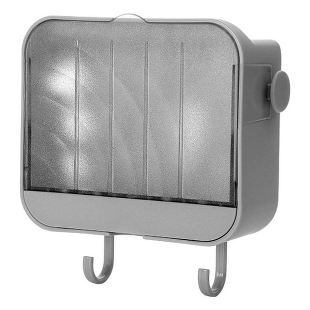Jabonera portátil para desagüe, jabonera para ducha, escurridor de esponja Gris